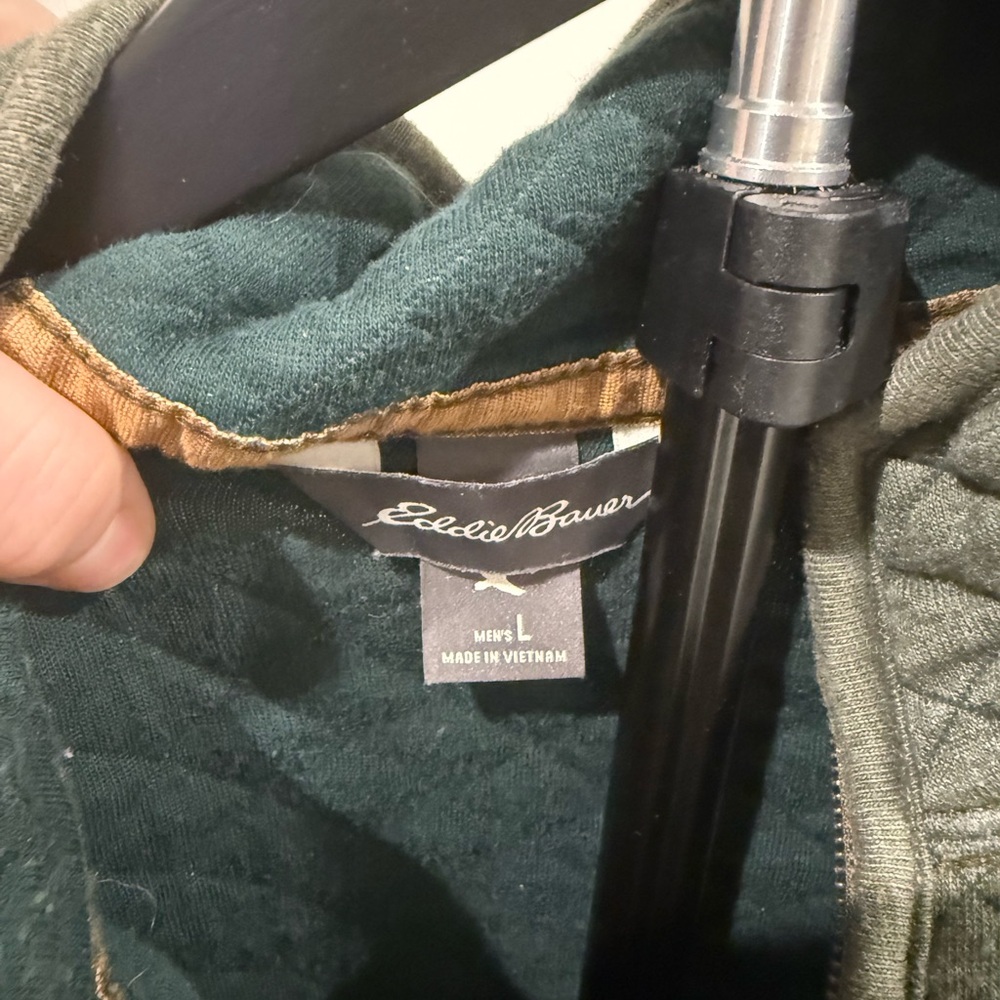 Eddie Bauer Forest Green Quilted Pullover - Picture 4 of 5